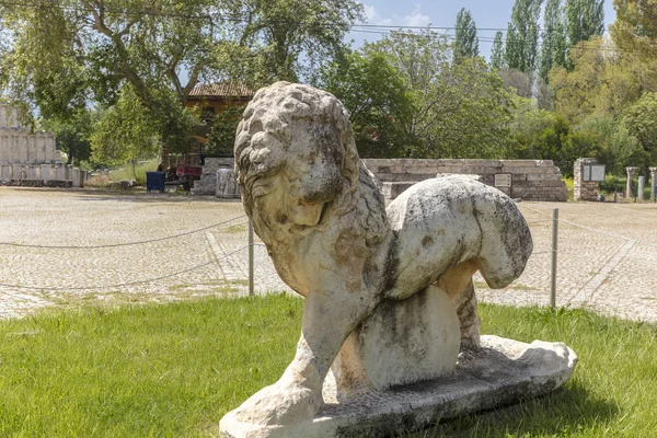 Antigua Escultura León Espectacular Yacimiento Arqueológico Afrodisias Afrodisias Turquía — Foto de Stock