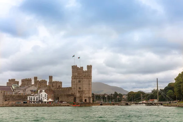 Caernarfon Castle North Wales Eine Mittelalterliche Festung Caernarfon Gwynedd — Stockfoto