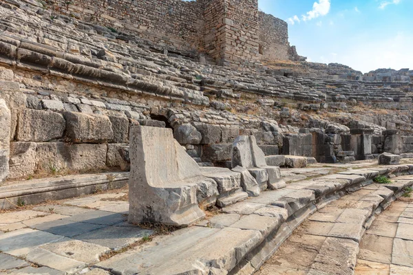 Ruínas Antigo Teatro Mileto Província Aydin Turquia — Fotografia de Stock