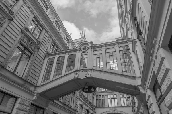 Prague Czech Republic December 2018 Ornamental Covered Bridges Buildings Nekazanka — 图库照片