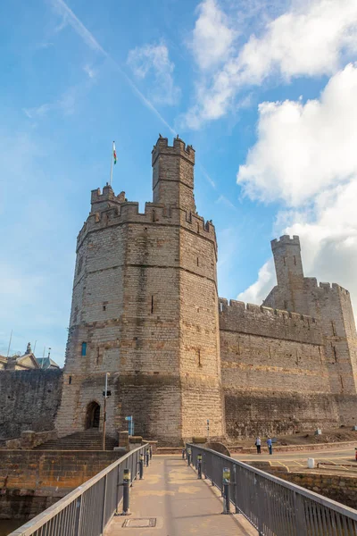 Caernarfon Castle Medieval Fortress Caernarfon Gwynedd North Wales — Stock Photo, Image