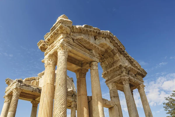 Tetrapylon Portão Monumental Local Archaeological Cidade Helenistic Aphrodisias Anatolia Ocidental — Fotografia de Stock