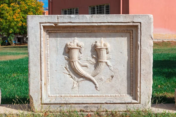 Panel Dekoracyjny Odzyskane Ruin Archeologiczne Starożytnego Greckiego Miasta Afrodyzji Prowincji — Zdjęcie stockowe