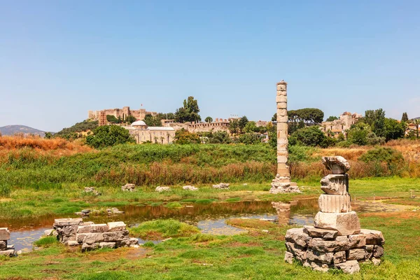 Régészeti Lelőhely Temple Artemis Ismert Egyik Hét Csodája Ókori Világ — Stock Fotó