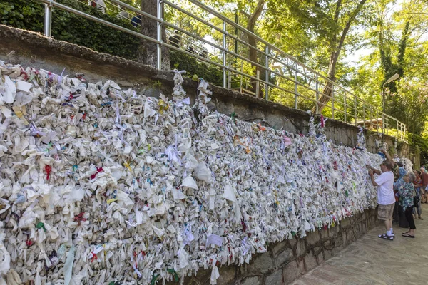 Efesos Turkiet Juni 2019 Wishing Wall Där Pilgrimer Binder Sina — Stockfoto