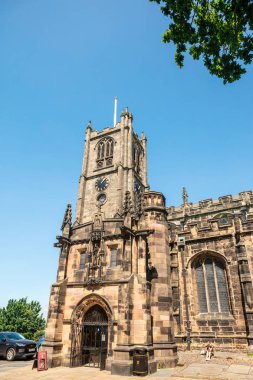 Lancaster, Birleşik Krallık-3 Temmuz 2019: Lancaster Priory, Lancaster şehir merkezinin Ingiltere kilise Kilisesi, Lancashire, Ingiltere.