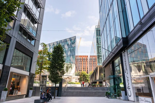 Manchester Reino Unido Septiembre 2020 Edificios Modernos Avenue Quarter Manchester — Foto de Stock