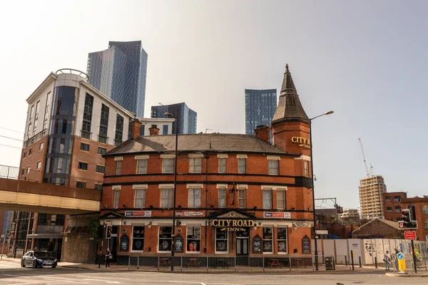 Manchester Września 2020 Zabytkowy Budynek City Road Inn Deansgate Zamyka — Zdjęcie stockowe