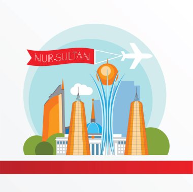 Nur-Sultan detaylı siluet