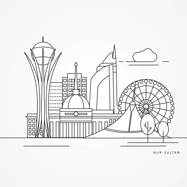 Nur-Sultan detaylı siluet