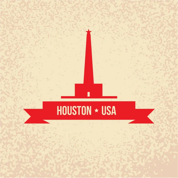 Houston USA, detaylı siluet — Stok Vektör