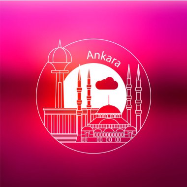 Ankara ve Türkiye silueti ayrıntılı