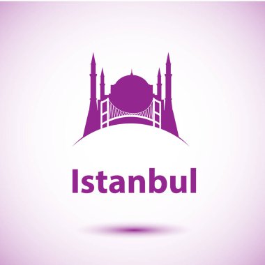 İstanbul kenti trendi ayrıntılı simge, vektör, illüstrasyon  