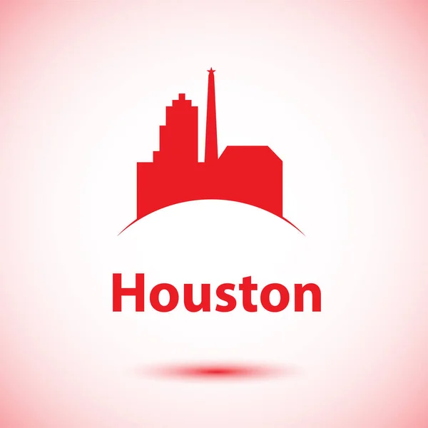 Houston Ville Tendance Icône Détaillée Vecteur Illustration — Image vectorielle
