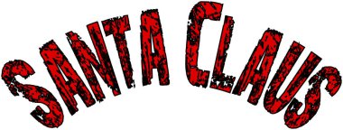 Noel Baba metin işaret resimde beyaz arka plan üzerinde
