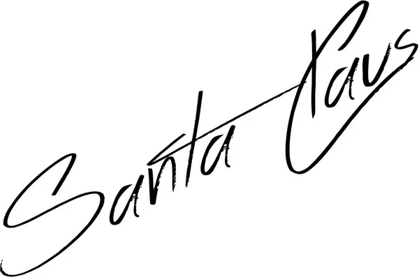 Papai Noel Ilustração Sinal Texto Fundo Branco — Vetor de Stock