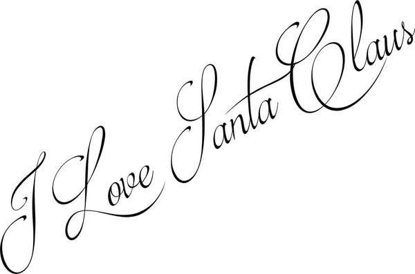 Love Santa Claus Text Sign Illustration — Stock Vector