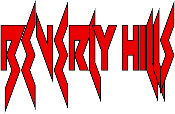 Baverly Hills. California metin işareti şekil üzerinde beyaz backgraound