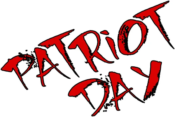 Patriot Day Text Sign Illustration White Backgroun — Stock Vector