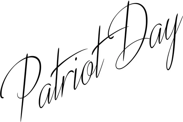 Patriot Dag Text Tecken Illustration Vit Bak — Stock vektor
