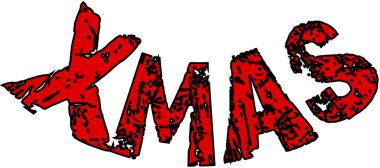 Xmas gün metin işaret illüstrasyon whitebackground üzerinde