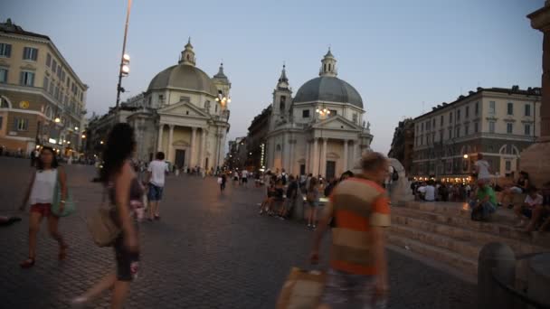 Fontaine Des Lions Sur Place Peapole Rome — Video