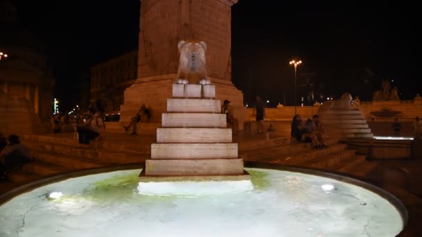 Fontaine Des Lions Sur Place Peapole Rome — Video