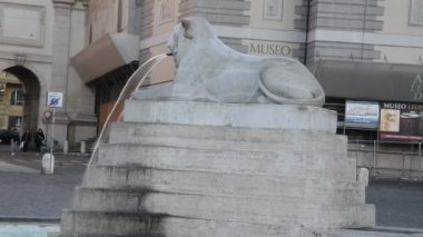 Halk Meydanı ve aslanlar Roma doğal görünümü frome içinde Pincio kare.