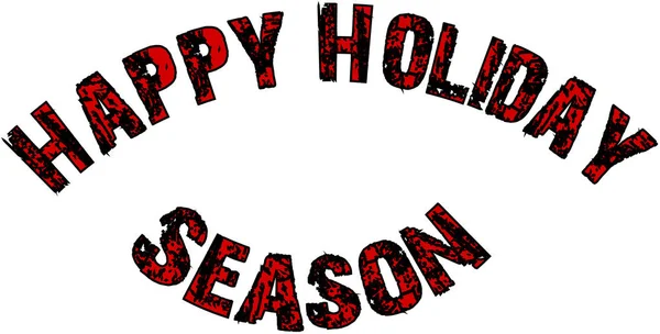 Щасливий Святковий Сезон Текстовий Знак Ілюстрація Фоні Wte — стоковий вектор