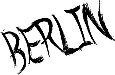 Berlin metin işaret resimde beyaz arka plan üzerinde