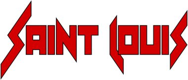Saint Louis metin işareti illüstrasyon 