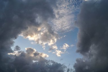 Gökyüzü, yaz, fırtına, yağmurdan önce, bulutlar, bulutlar, dağlarda, ilkbahar, doğa, manzara