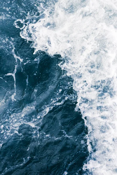 Поверхность Морских Волн Всплеск Пена Пузырьки Высоком Приливе Приливе Аква — стоковое фото