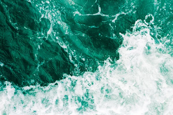 Surrealistické Povrchu Mořské Vlny Splash Pěny Bublin Přílivu Surf Zeleném — Stock fotografie