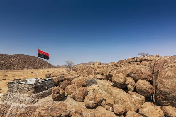 Haus Aus Tausendjährigem Stein Angola Afrika — Stockfoto