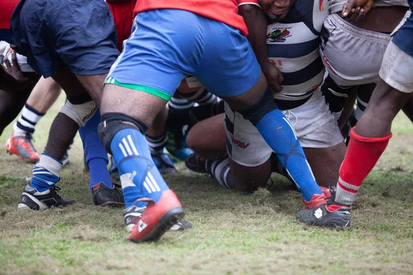 Pointnoire Congo 18May2013 Team Amateur Friends Playing Rugby — Stock Photo, Image