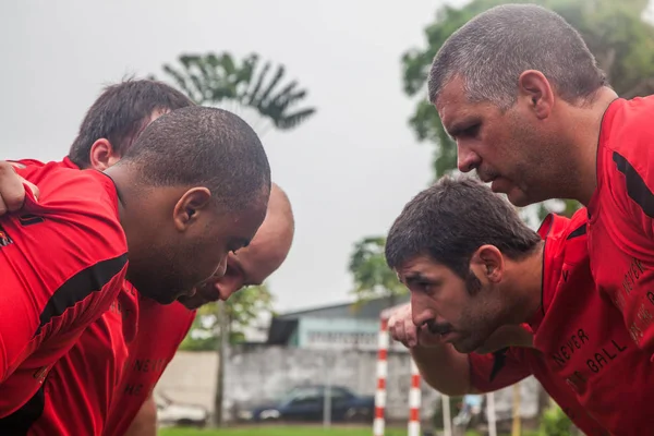 Pointnoire Congo 18May2013 Team Amateur Friends Playing Rugby — Stock Photo, Image