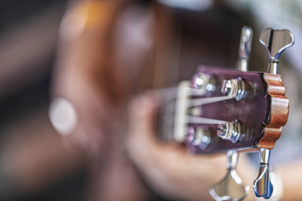 Detail of classical Portuguese guitar. Used for fado.