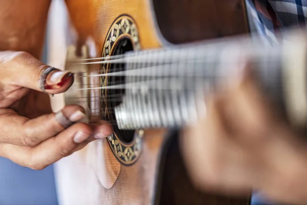 Detalhe Guitarra Clássica Portuguesa Usado Para Fado — Fotografia de Stock