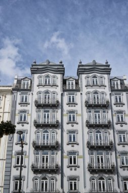 Tipik Portekizce Lizbon'da binanın cephe. Portekiz