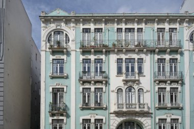 Tipik Portekizce Lizbon'da binanın cephe. Portekiz