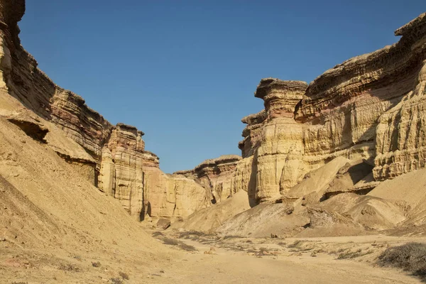Cañones Desierto Namibe África Angola Con Marcas Erosión — Foto de Stock
