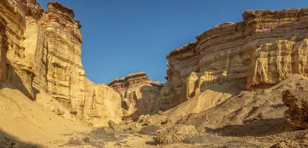 Cañones Desierto Namibe Con Sol África Angola — Foto de Stock