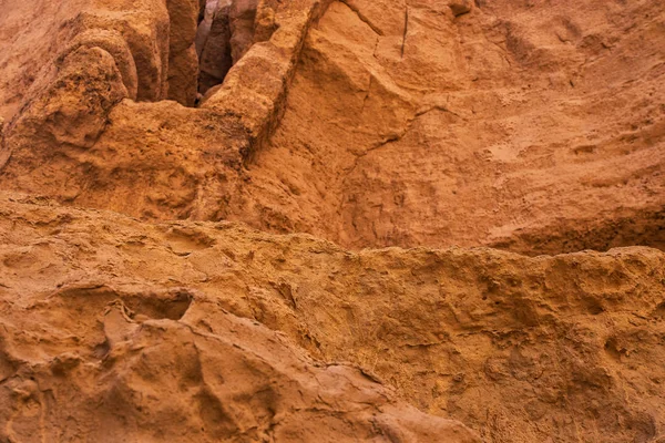 Canyon Muur Met Detail Van Water Erosie Merken Namibe Angola — Stockfoto