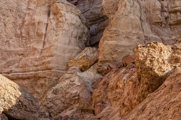 Canyon Muur Met Detail Van Water Erosie Merken Namibe Angola — Stockfoto