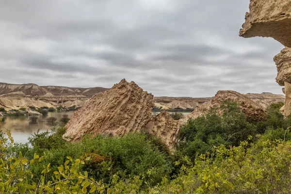 Namibe Arch Oasis Desierto Que Generalmente Llena Cada Años Dependiendo — Foto de Stock