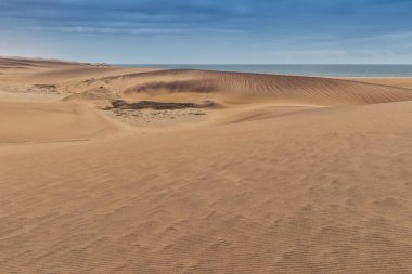 Namibe çöl bitki örtüsü ile fotoğraf tepeleri. Afrika. Angola