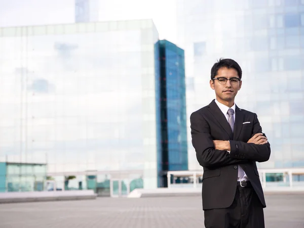 Hombre Usando Traje Posando —  Fotos de Stock