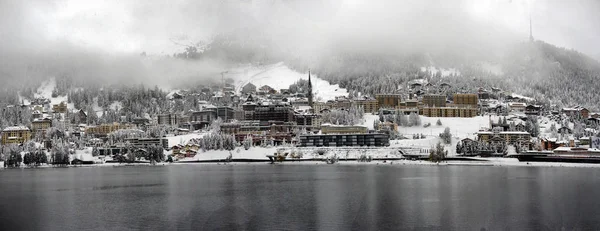 Panorama Ville Sankt Moritz Saint Moritz San Maurizio Engadine Alpes — Photo