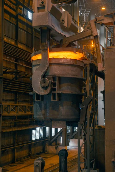 Steel Production Electric Furnaces Sparks Molten Steel Electric Arc Furnace — Stock Photo, Image